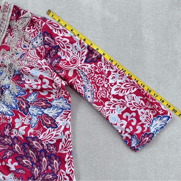 Charter Club Weekend Floral Embroidered Tunic Top. XL. - Picture 7 of 7